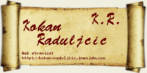 Kokan Raduljčić vizit kartica